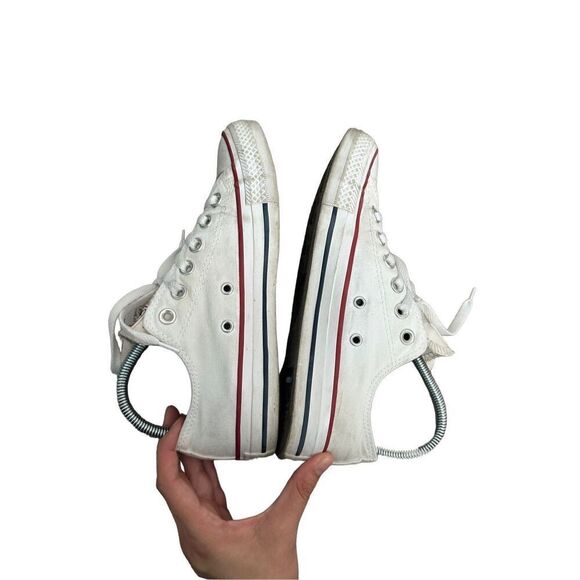 converse all star low top canvas shoes lace up low top sneakers white women’s 7 - Picture 4 of 8